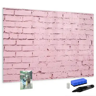 Beschreibbare Magnettafel im Design Ziegelwand