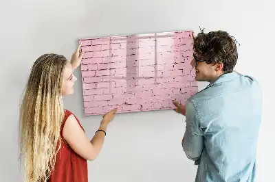 Beschreibbare Magnettafel im Design Ziegelwand