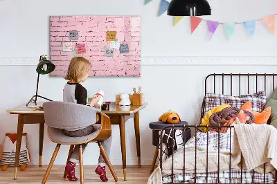 Beschreibbare Magnettafel im Design Ziegelwand