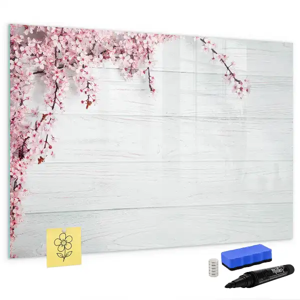 Schreib-Magnettafel im Frühlingsblumen-Design
