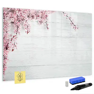 Schreib-Magnettafel im Frühlingsblumen-Design
