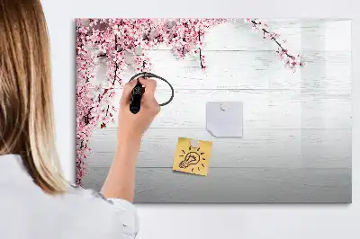 Schreib-Magnettafel im Frühlingsblumen-Design