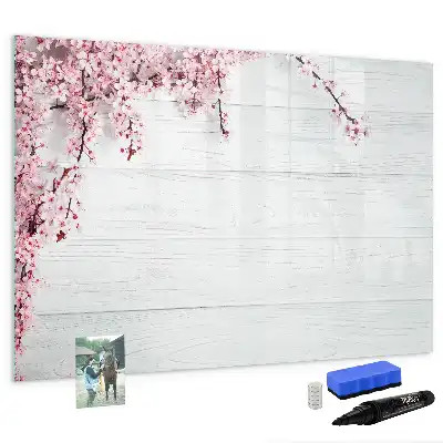 Schreib-Magnettafel im Frühlingsblumen-Design