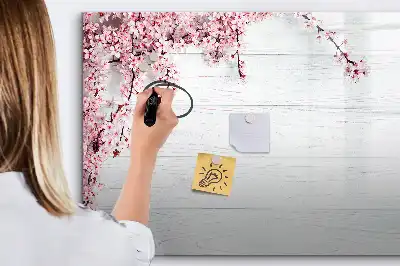 Schreib-Magnettafel im Frühlingsblumen-Design
