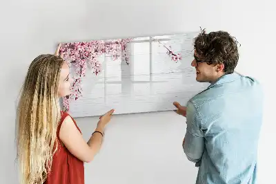 Schreib-Magnettafel im Frühlingsblumen-Design