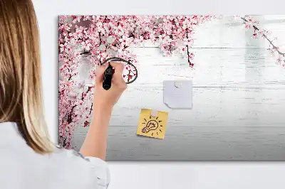 Schreib-Magnettafel im Frühlingsblumen-Design