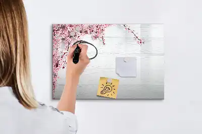 Schreib-Magnettafel im Frühlingsblumen-Design