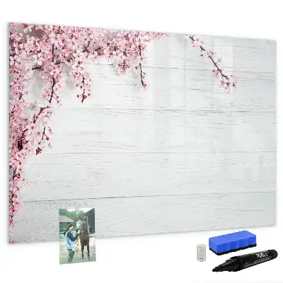 Schreib-Magnettafel im Frühlingsblumen-Design