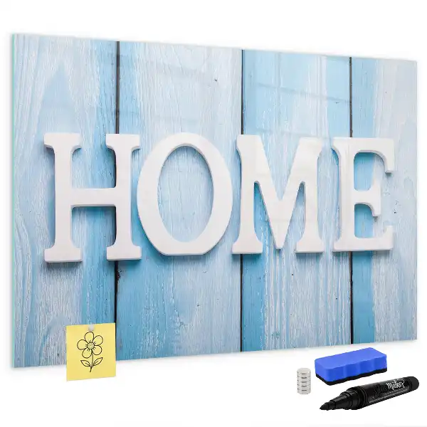 Beschreibbare Magnettafel im Design Text Zuhause