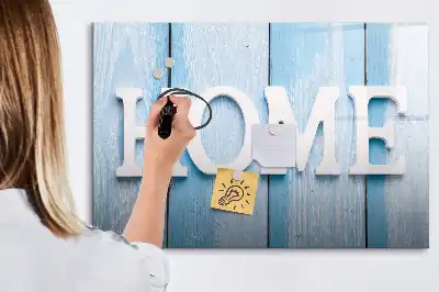 Beschreibbare Magnettafel im Design Text Zuhause