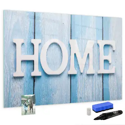 Beschreibbare Magnettafel im Design Text Zuhause