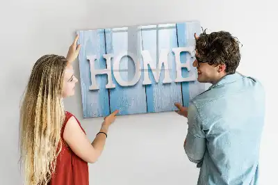 Beschreibbare Magnettafel im Design Text Zuhause