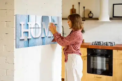 Beschreibbare Magnettafel im Design Text Zuhause