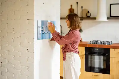 Beschreibbare Magnettafel im Design Text Zuhause