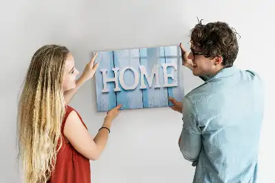 Beschreibbare Magnettafel im Design Text Zuhause