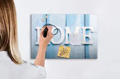 Beschreibbare Magnettafel im Design Text Zuhause