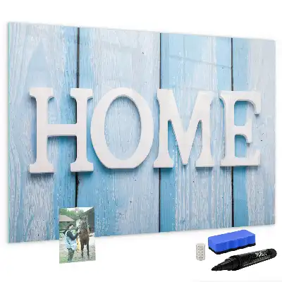 Beschreibbare Magnettafel im Design Text Zuhause