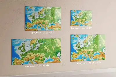 Geografische Weltkarte als beschreibbare Magnettafel