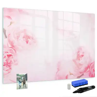 Beschreibbare Magnettafel mit Motiv blühende Blumen