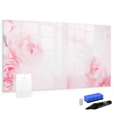 Beschreibbare Magnettafel mit Motiv blühende Blumen