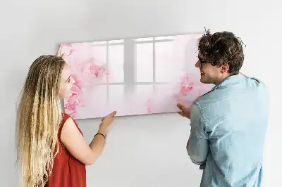 Beschreibbare Magnettafel mit Motiv blühende Blumen