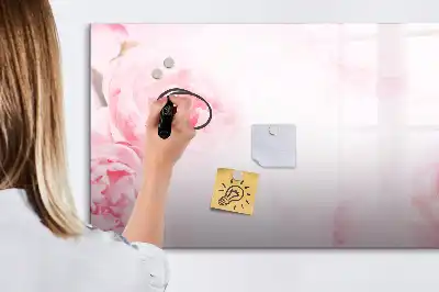 Beschreibbare Magnettafel mit Motiv blühende Blumen