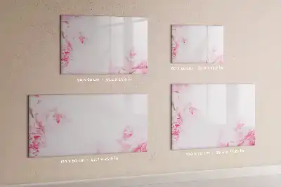 Beschreibbare Magnettafel mit Motiv blühende Blumen