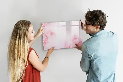 Beschreibbare Magnettafel mit Motiv blühende Blumen