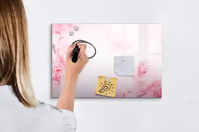 Beschreibbare Magnettafel mit Motiv blühende Blumen