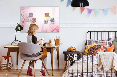 Beschreibbare Magnettafel mit Motiv blühende Blumen