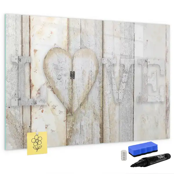 Beschreibbare Magnettafel mit Motiv Text Liebe