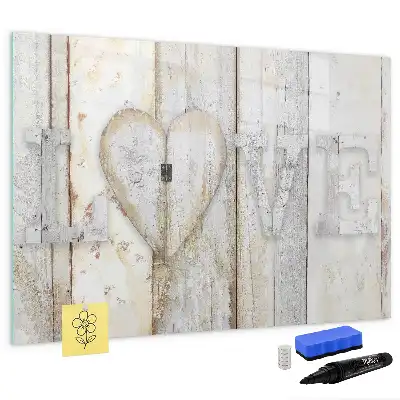 Beschreibbare Magnettafel mit Motiv Text Liebe