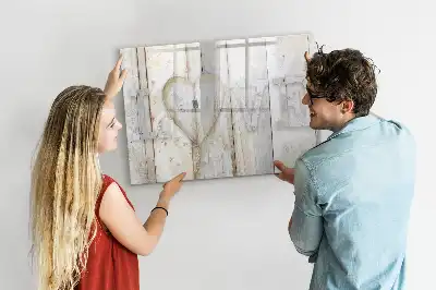 Beschreibbare Magnettafel mit Motiv Text Liebe