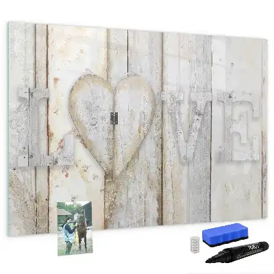 Beschreibbare Magnettafel mit Motiv Text Liebe