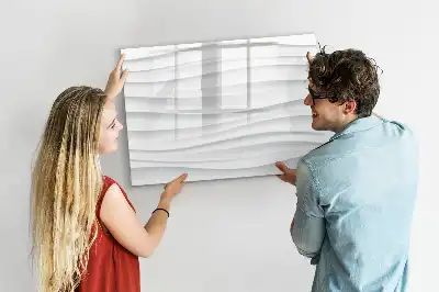 Schreib-Magnettafel mit Wellentextur