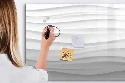Schreib-Magnettafel mit Wellentextur