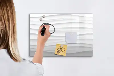 Schreib-Magnettafel mit Wellentextur