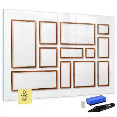 Schreib-Magnettafel mit Holzrahmen