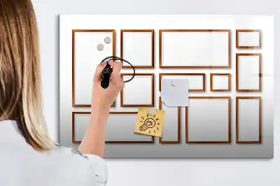 Schreib-Magnettafel mit Holzrahmen
