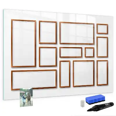 Schreib-Magnettafel mit Holzrahmen