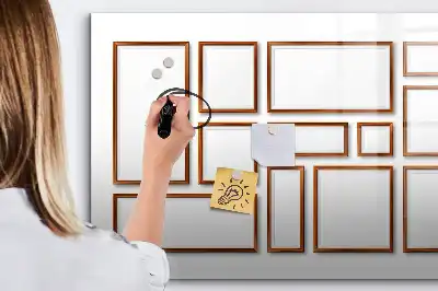 Schreib-Magnettafel mit Holzrahmen