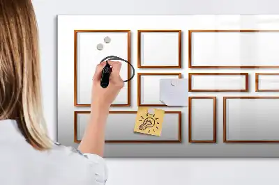 Schreib-Magnettafel mit Holzrahmen