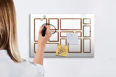Schreib-Magnettafel mit Holzrahmen