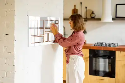 Schreib-Magnettafel mit Holzrahmen