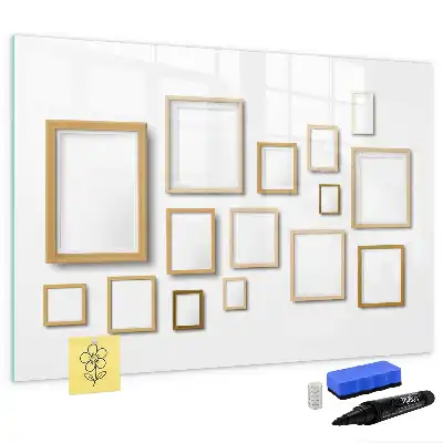 Beschreibbare Magnettafel mit Holzrahmen