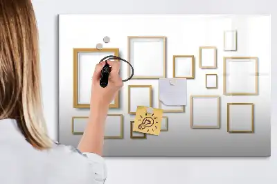 Beschreibbare Magnettafel mit Holzrahmen