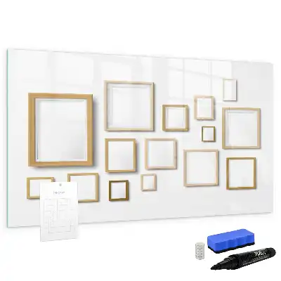 Beschreibbare Magnettafel mit Holzrahmen