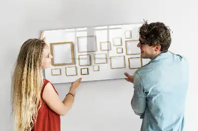 Beschreibbare Magnettafel mit Holzrahmen