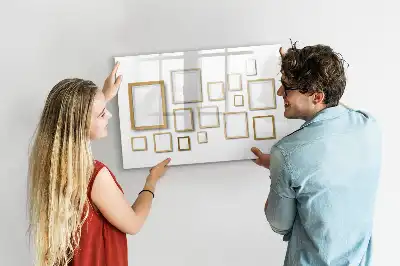 Beschreibbare Magnettafel mit Holzrahmen