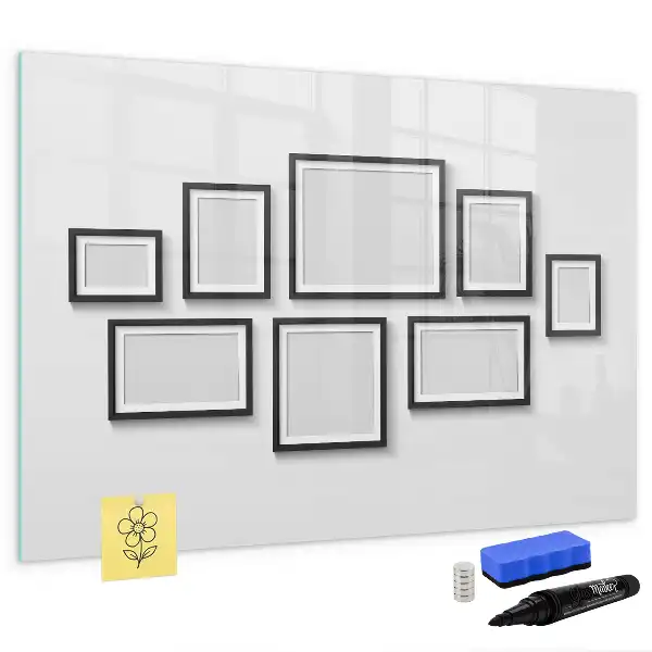 Magnetische Schreibtafel mit schwarzem Rahmen